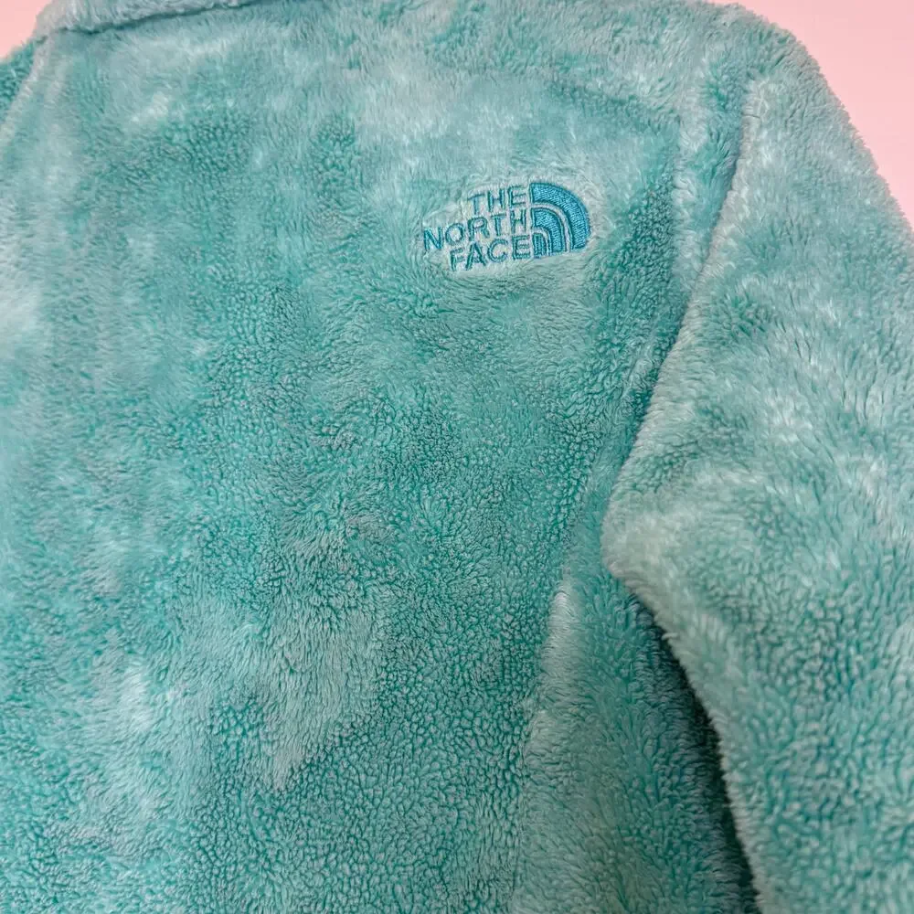 Children's North Face Osito fleece full zip-up jacket Medium (8/10) in teal/blue